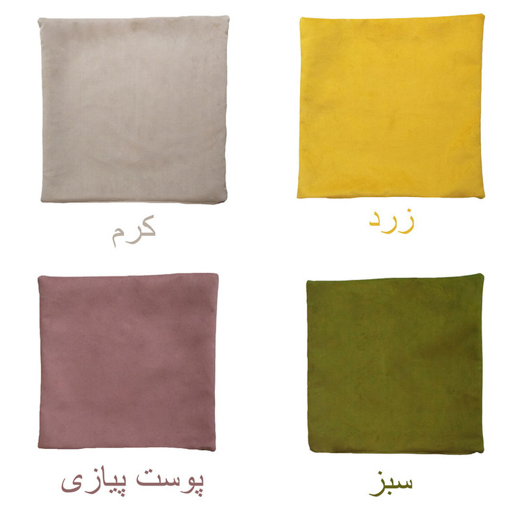 کاور کوسن مدل لبه دار جنس مخمل بسته سه عددی سایز ۴۰در۴۰