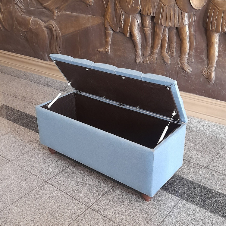 پاف باکس دار مدل مستطیل جنس پارچه مخمل