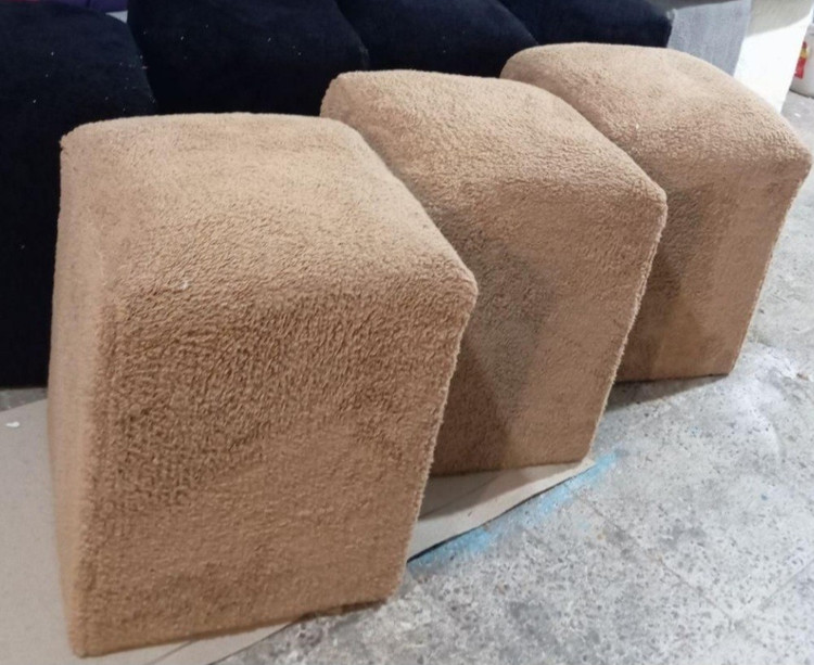 پاف مدل مربع جنس پارچه تدی سایز 37در 47
