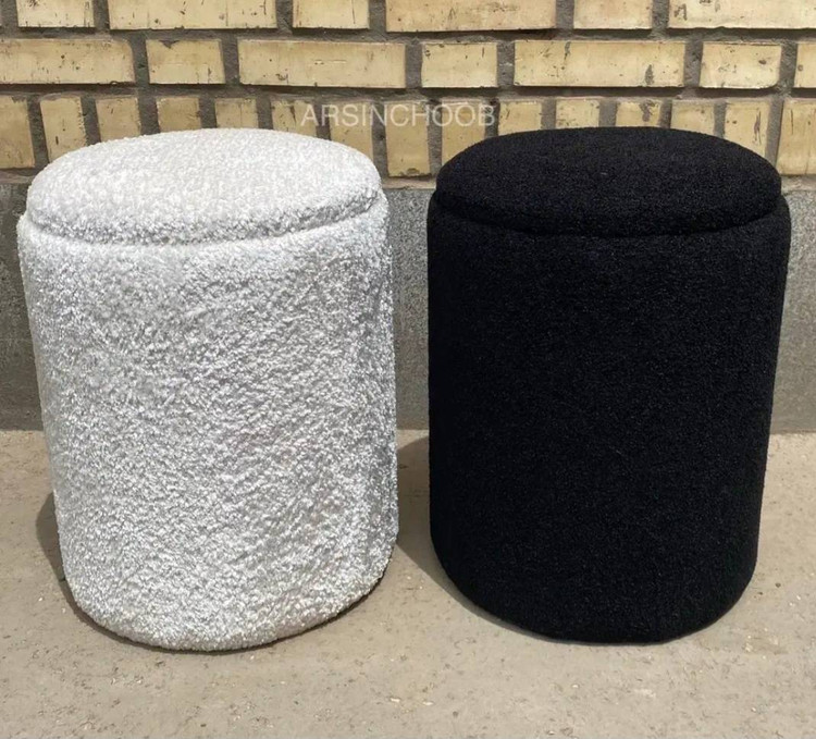 پاف گرد جنس پارچه تدی