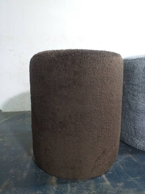 پاف گرد جنس پارچه تدی