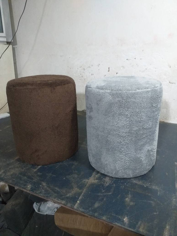 پاف گرد جنس پارچه تدی