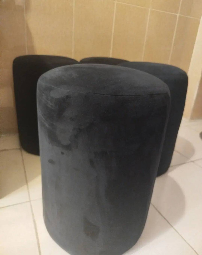 پاف گرد جنس پارچه مخمل درجه یک