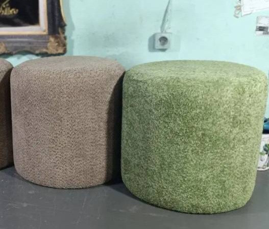 پاف گرد جنس پارچه تدی