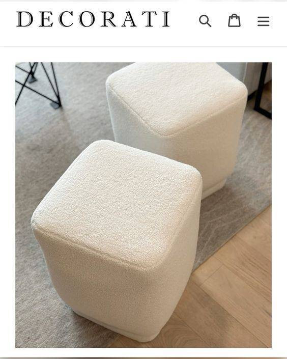 پاف مربع چنس پارچه تدی