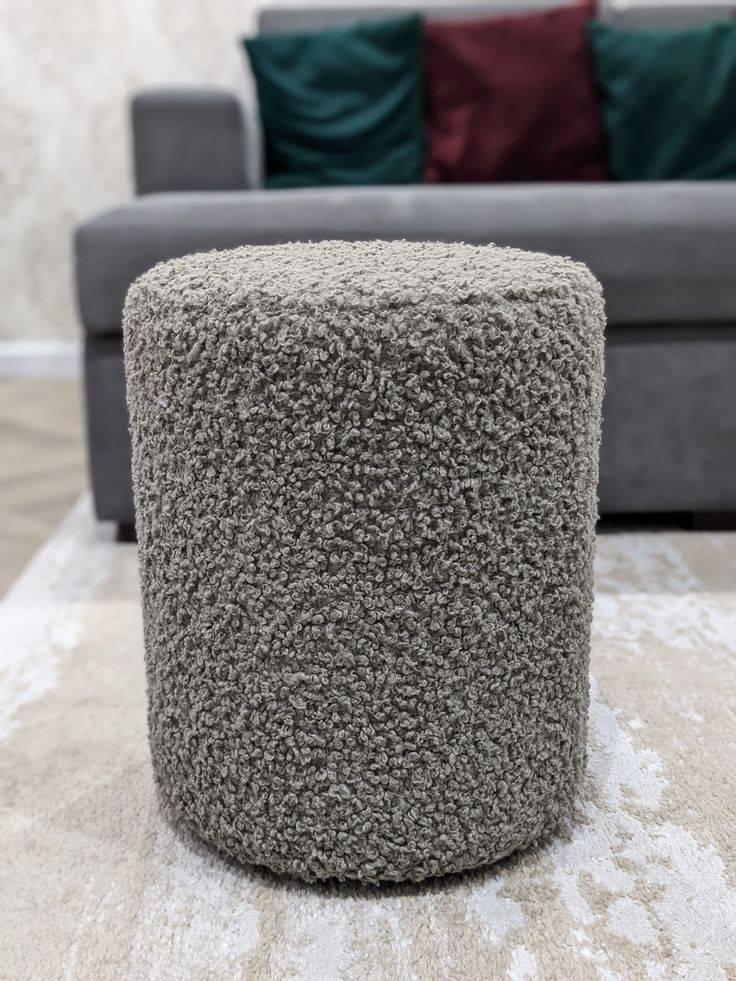 پاف گرد جنس پارچه تدی