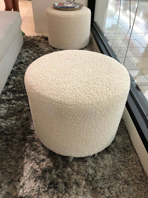 پاف گرد جنس پارچه تدی