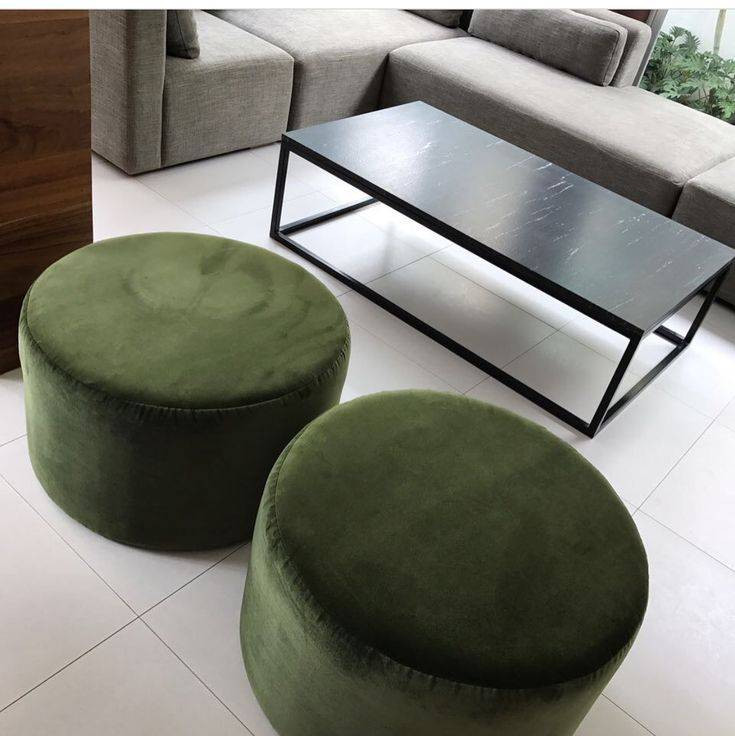 پاف گرد جنس پارچه مخمل درجه یک
