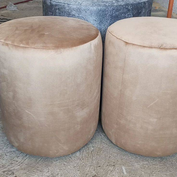 پاف گرد جنس پارچه مخمل درجه یک