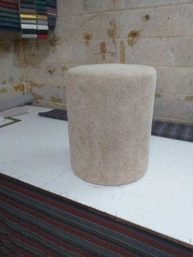 پاف استوانه ای جنس پارچه تدی