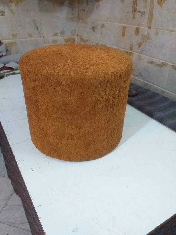 پاف استوانه ای جنس پارچه تدی